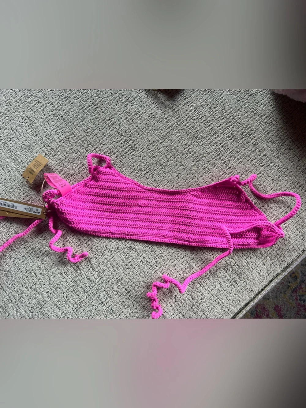 SKIMS Taffy Crochet Swim Top